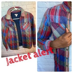 Boys Cat & Jack quilted plaid button down Jacket